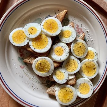 Hard-Boiled Eggs And Toast