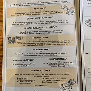 Cracker Barrel Menu 5