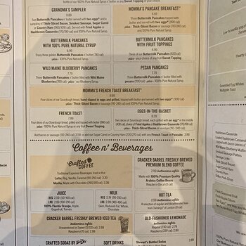 Cracker Barrel Menu 6