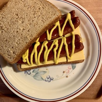 Fried Hot Dog Sandwich