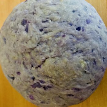 Purple potatoes dough for gnocchi.jpeg