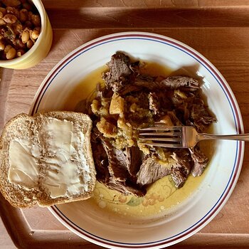 Beer Beef Brisket And Baked Beans