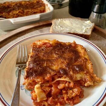 Overbrowned Lasagna