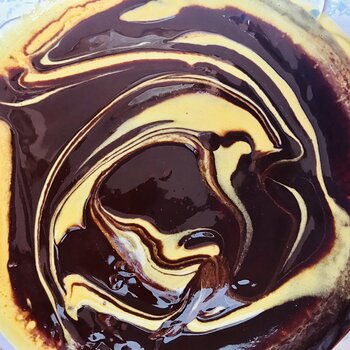 Mixing egg yolks and dark chocolate.jpeg