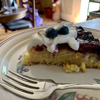 Triple-Berry Upside-Down Cornbread