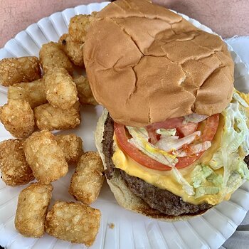 Single Cheeseburger And Tots