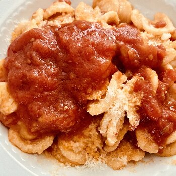 Orecchiette with meat tomato sauce.jpeg