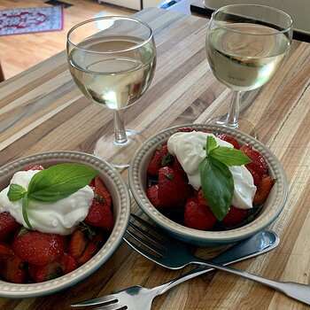 Balsamic-Basil Strawberries