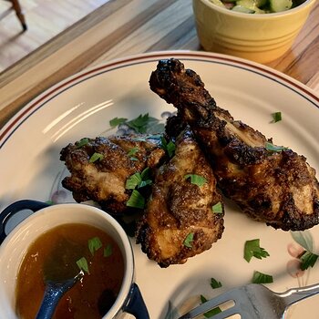 Tandoori Chicken, Cucumber-Mint Salad, Mango Chutney On The Side