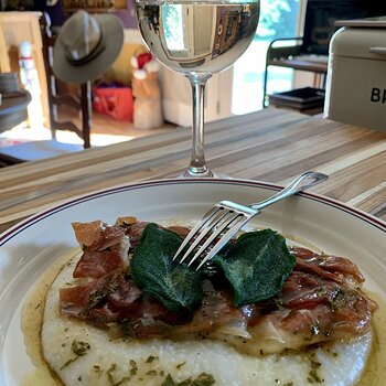 Chicken Saltimbocca & Grits (Or Is That White Polenta?)