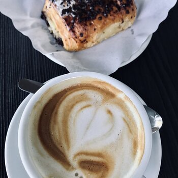 Cappuccino and choco brioche.jpeg