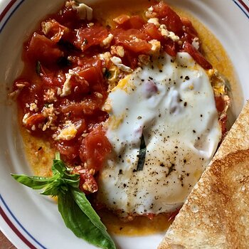 Egg In Purgatory (Well, Actually, In Tomatoes)