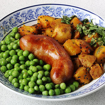 With pork and tomato sausage and peas 1 s.jpg