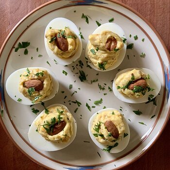 Almond Deviled Eggs