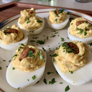 Almond Deviled Eggs
