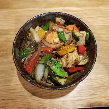 Vegan, Black Bean, Garlic & Sweet Basil Tofu Stir Fry