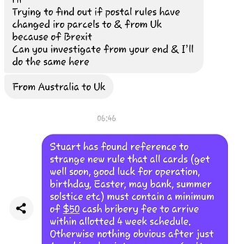 Postal queries