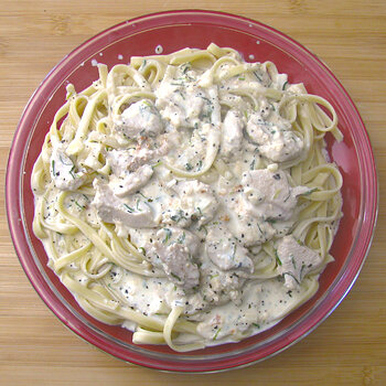 Chicken Fettuccine with Four Cheese Wine Sauce