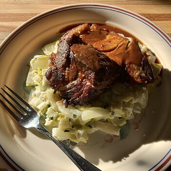 Braised Pork W/ Cherry Gravy