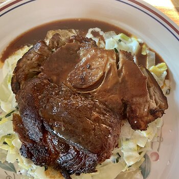 Braised Pork W/ Cherry Gravy
