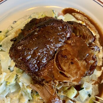Braised Pork W/ Cherry Gravy