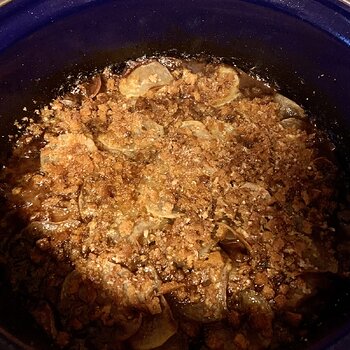 Beef-Red Wine Stew W/ Potato Topping