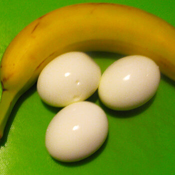 Hard Boiled Eggs and a Banana