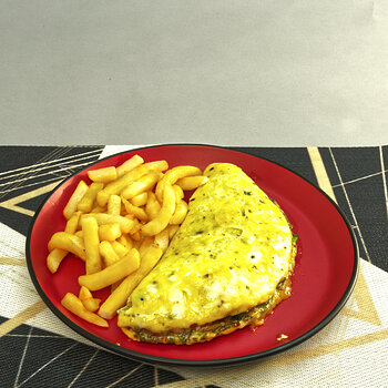 Omelette with French Fries