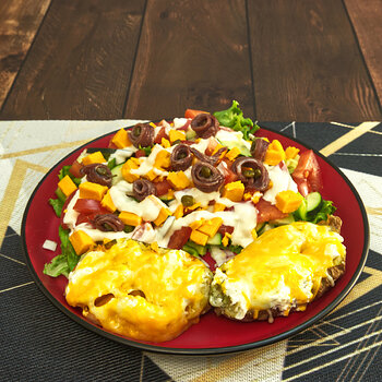Baked Potato and Anchovy Layered Salad