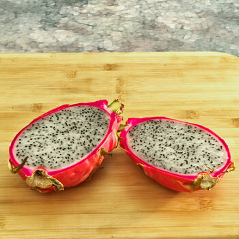 Sliced Dragon Fruit