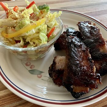 Honey-Ginger Ribs & Slaw