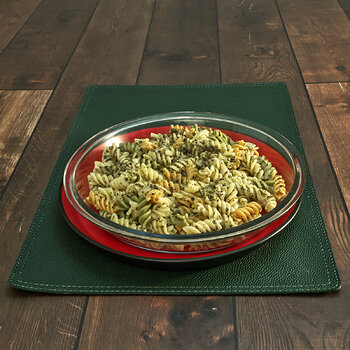 Garden Rotini with Honey Basil Garlic Pesto