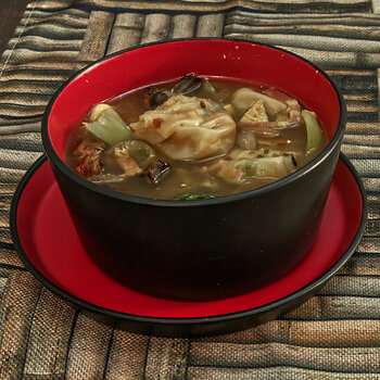 Honey Chicken Bok Choy Won Ton Soup