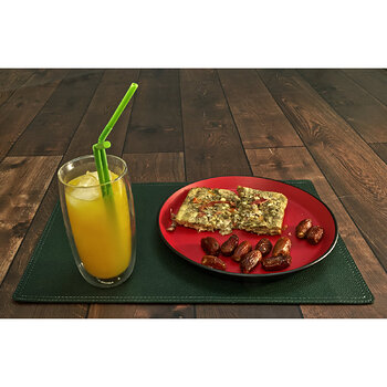 Tomato Garlic Prosciutto Frittata with Dates and Iced Orange Juice