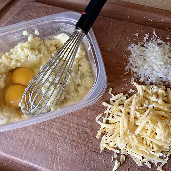 Mashed Potato Soufflé Prep