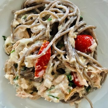 Buckwheat Spaghetti with Crescenza and Tuna.jpeg