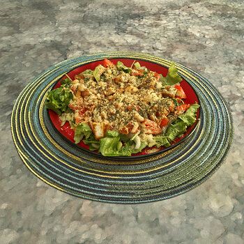 Breaded Chicken Layered Salad