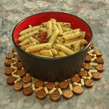 Penne with Four Cheese Sun Dried Tomato Sauce
