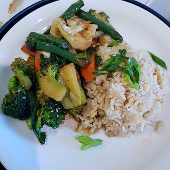 Rice and stir fry