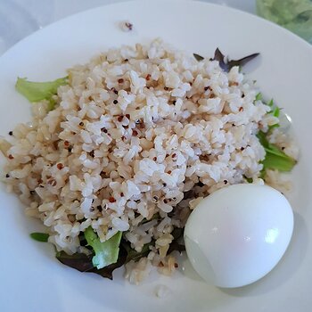 Brown rice, quinoa salad