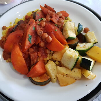 Moroccan tangine with roasted veg & giant couscous