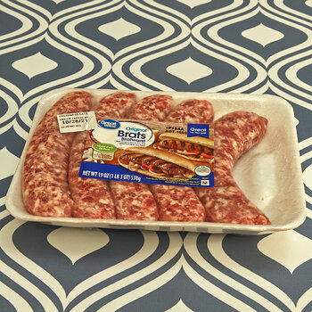 Packaged Bratwurst Sausages