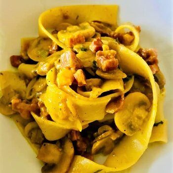 Pappardelle with Mushroom, Pancetta and Saffron.jpg