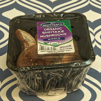 Packaged shiitake Mushrooms