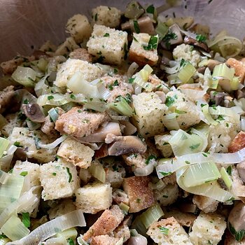 Mushroom-Leek Stuffing