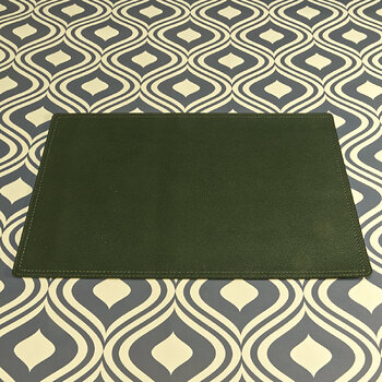 Green Faux Leather Placemat