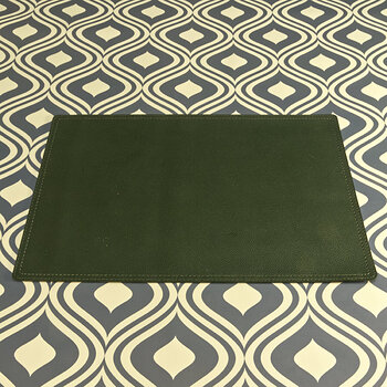 Green Faux Leather Placemat