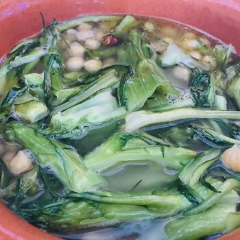 Cooking Puntarelle and Chickpea Soup.jpeg