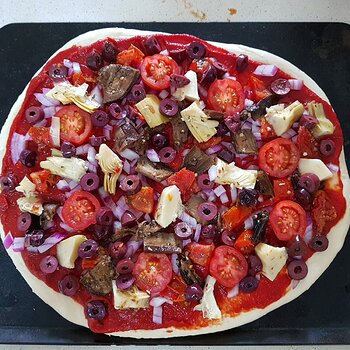 home-made pizza