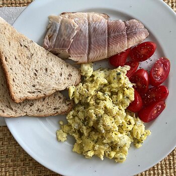 Smoked Rainbow Trout Breakfast Plate
